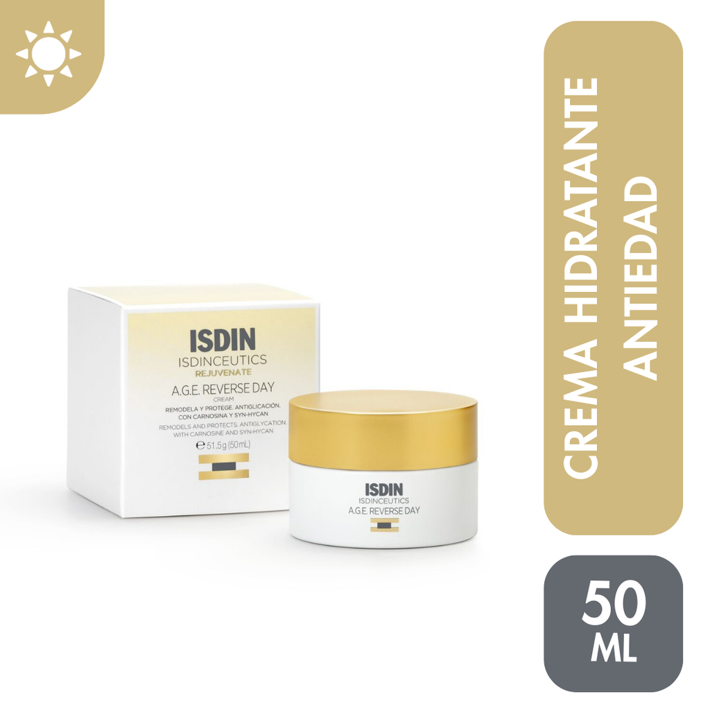 ISDINCEUTICS AGE REVERSE DAY 50 ml - Crema remodelante facial con triple acción - Antiedad