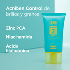 ISDIN ACNIBEN CONTROL DE BRILLOS Y GRANOS x 40 ml - Gel crema hidratante facial para piel mixta a grasa