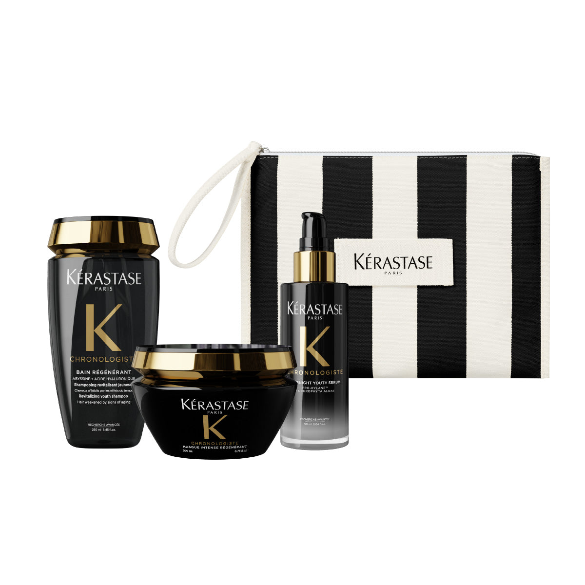 Pack Kérastase Chronologiste - Kit Shampoo, Mascarilla y Sérum Antiedad Capilar