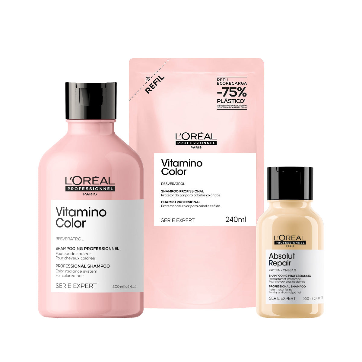 Pack L'Oréal Professionnel Vitamino Color - Shampoo Protector de Color + Refill