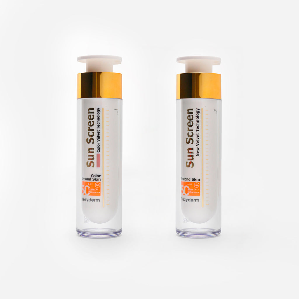 Pack Sun Screen Velvet | 1 Sin Color + 1 Con Color SPF 50+ | Frezyderm