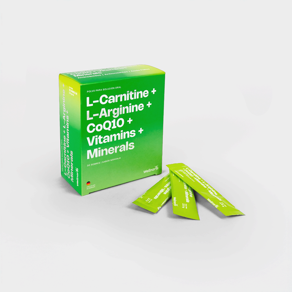 L-Carnitine + L-Arginine + Coq10 + Vitamins + Minerals | Wellnaris