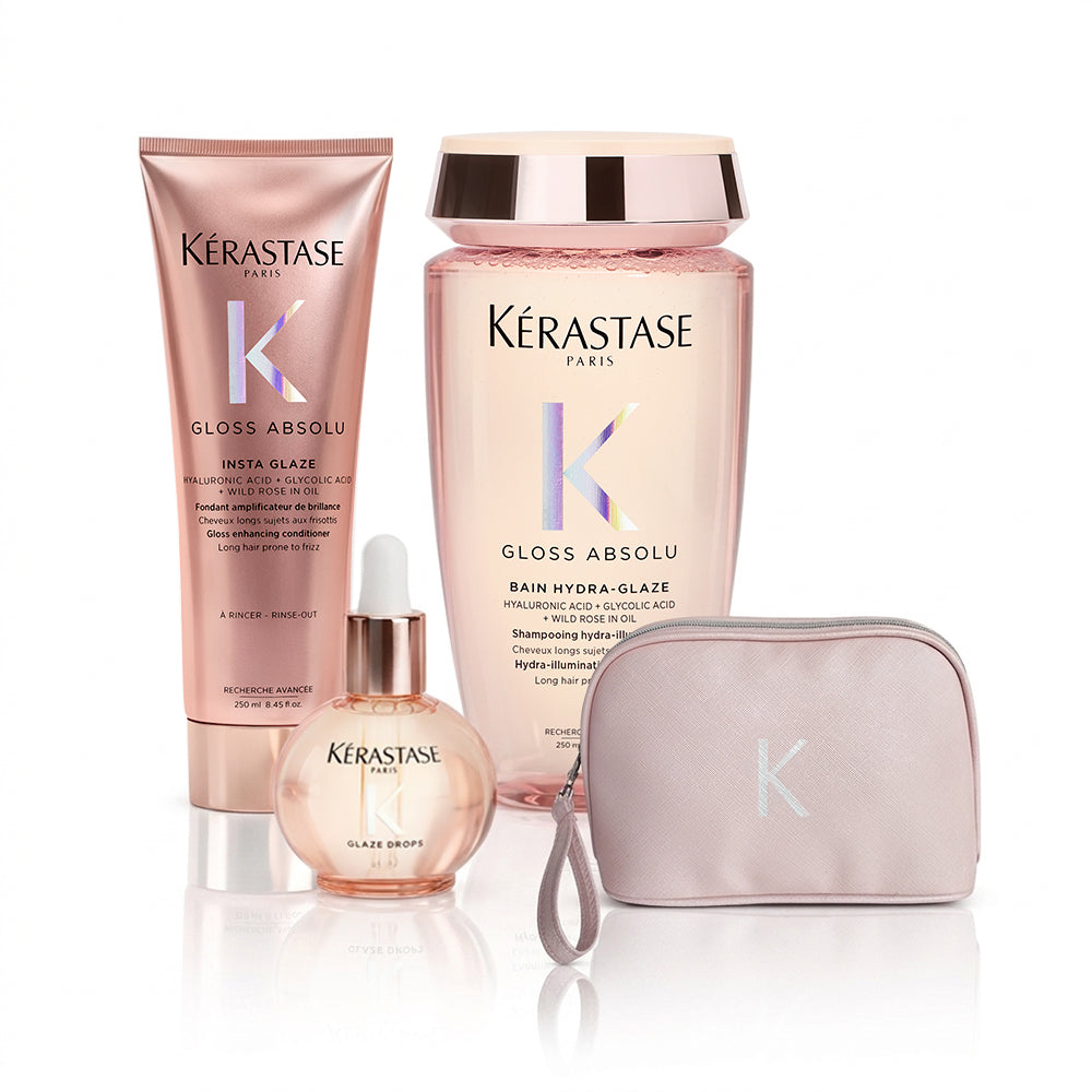 Pack Kerastase Gloss Absolu: Bain 250Ml + Fondant 250Ml + Glaze Drops 45Ml