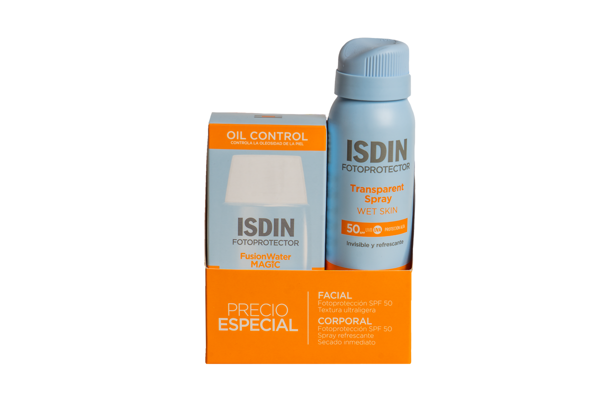 Pack Fusion Water Magic 50Ml + Transparent Spray Wet Skin 100Ml | Isdin
