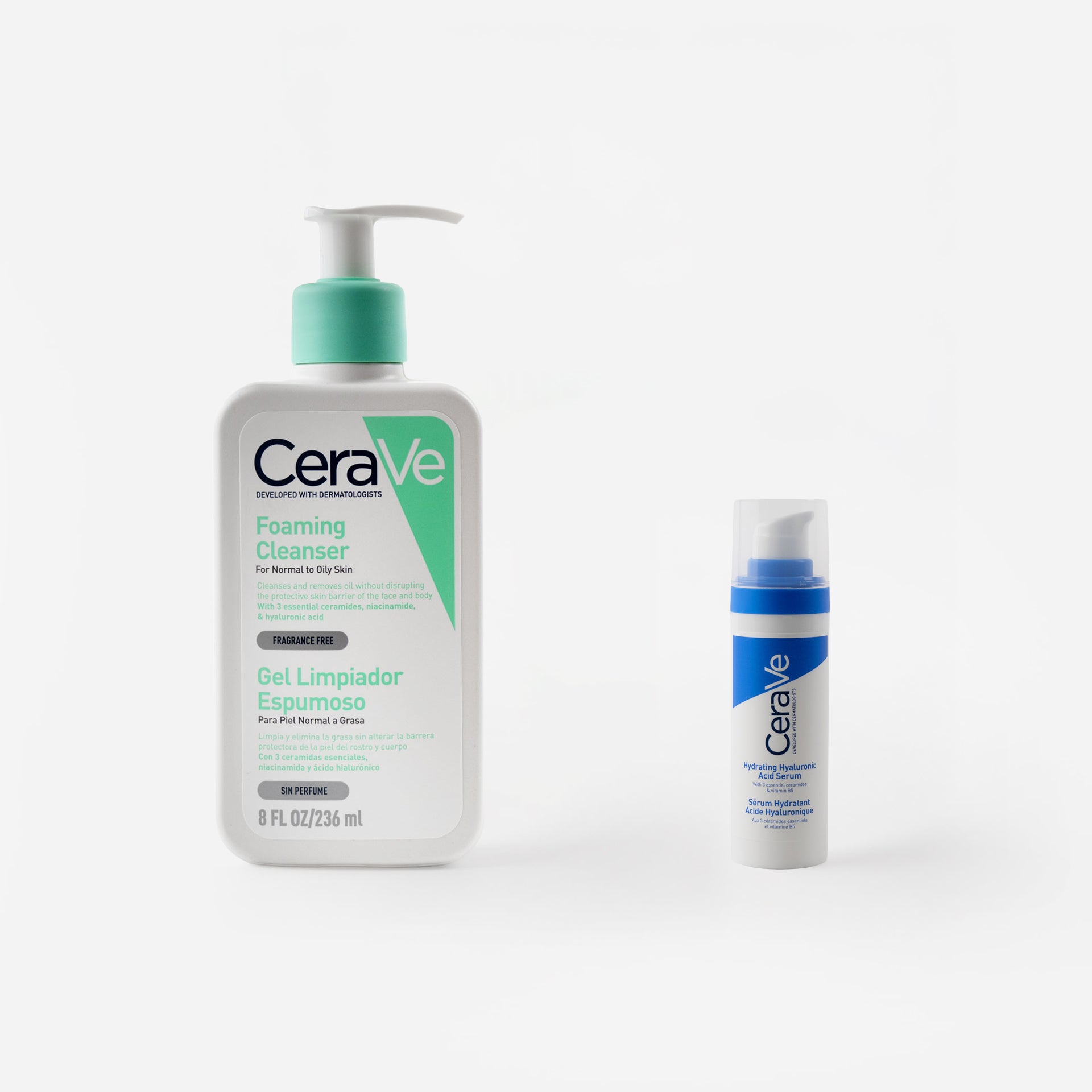 Dúo Cerave limpieza e hidratación con acido hialorónico