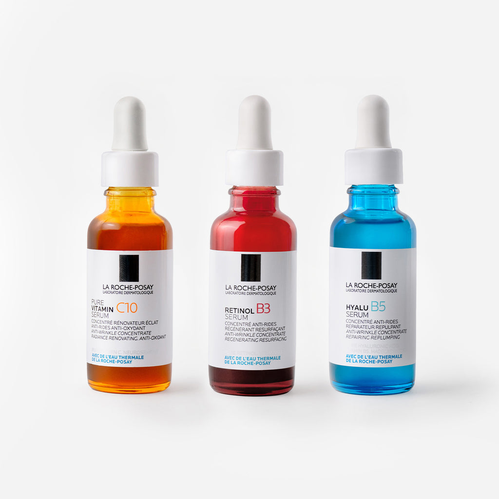 Trio Pack Antiedad Nuevo Hyalu B5 + C10 + Retinol B3 La Roche-Posay