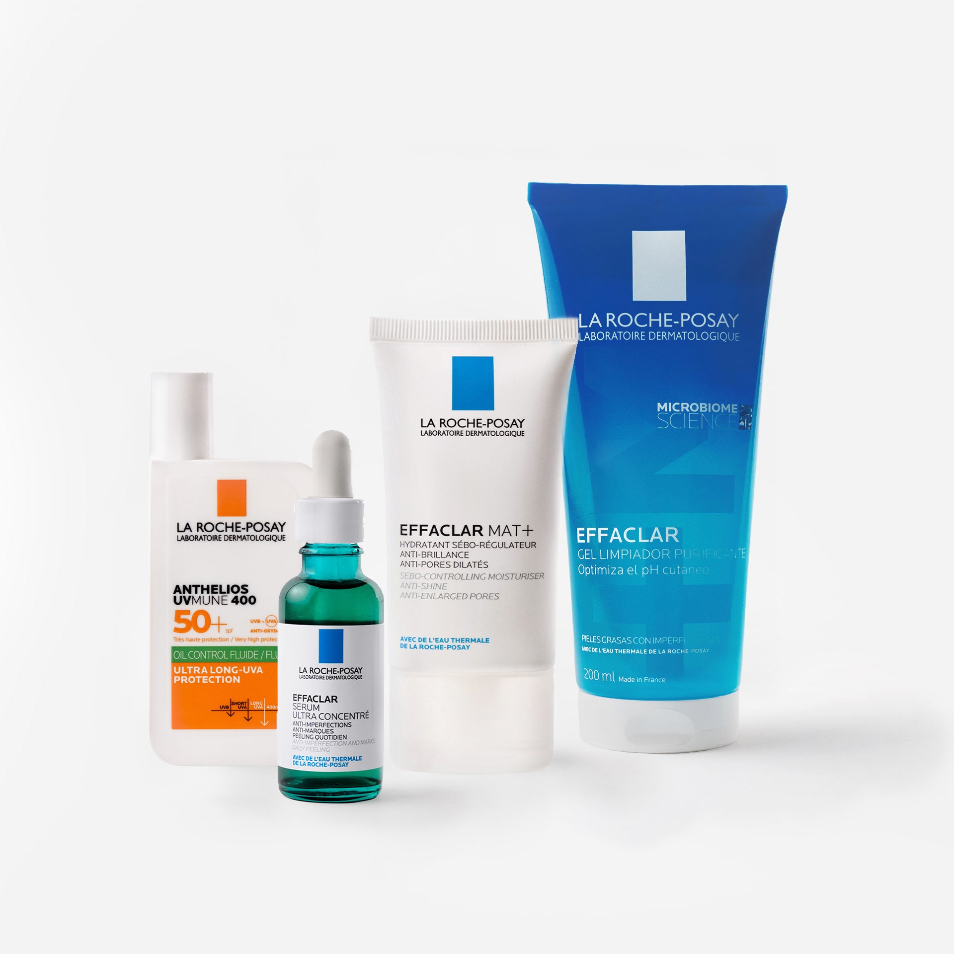 Pack La Roche Posay X4 Rutina Piel Mixta Diaria Completa