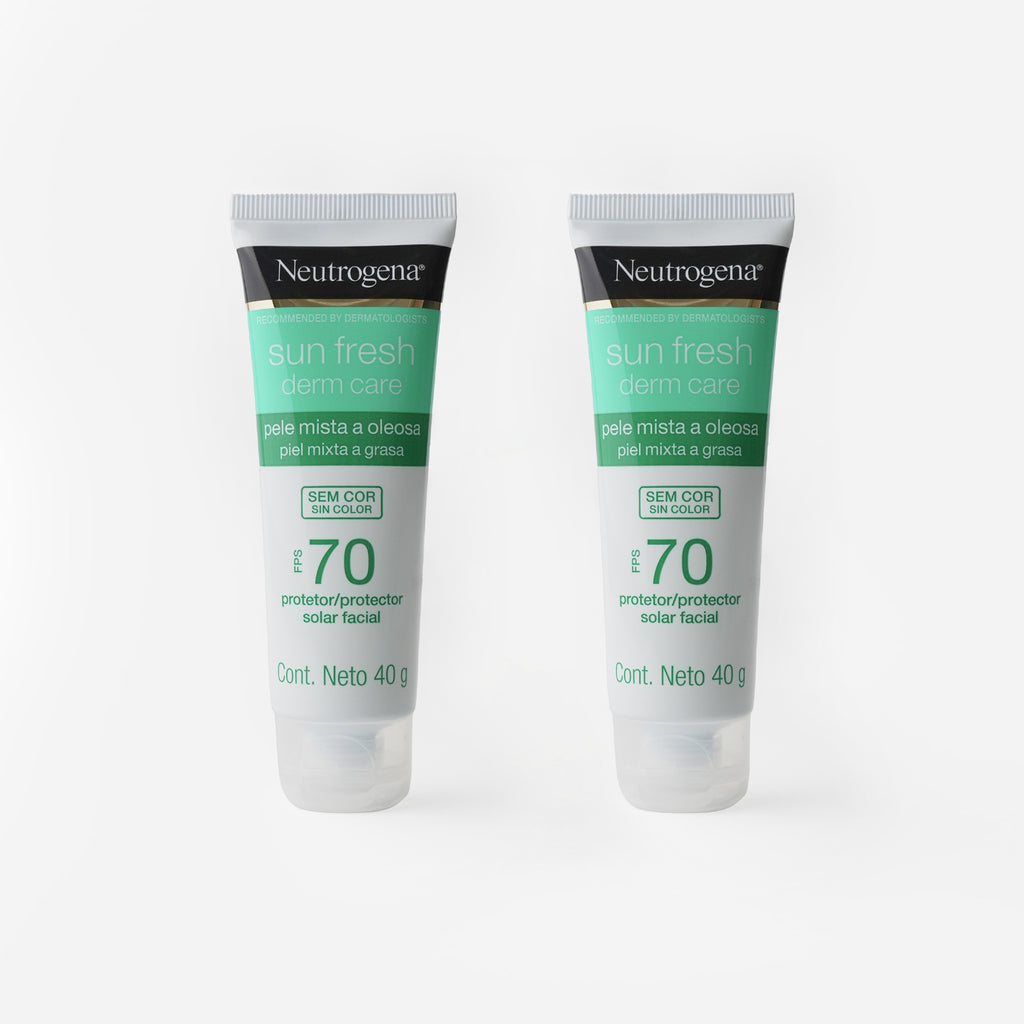 Pack Neutrogena Protector Solar Sun Fresh Piel Grasa X2 Und