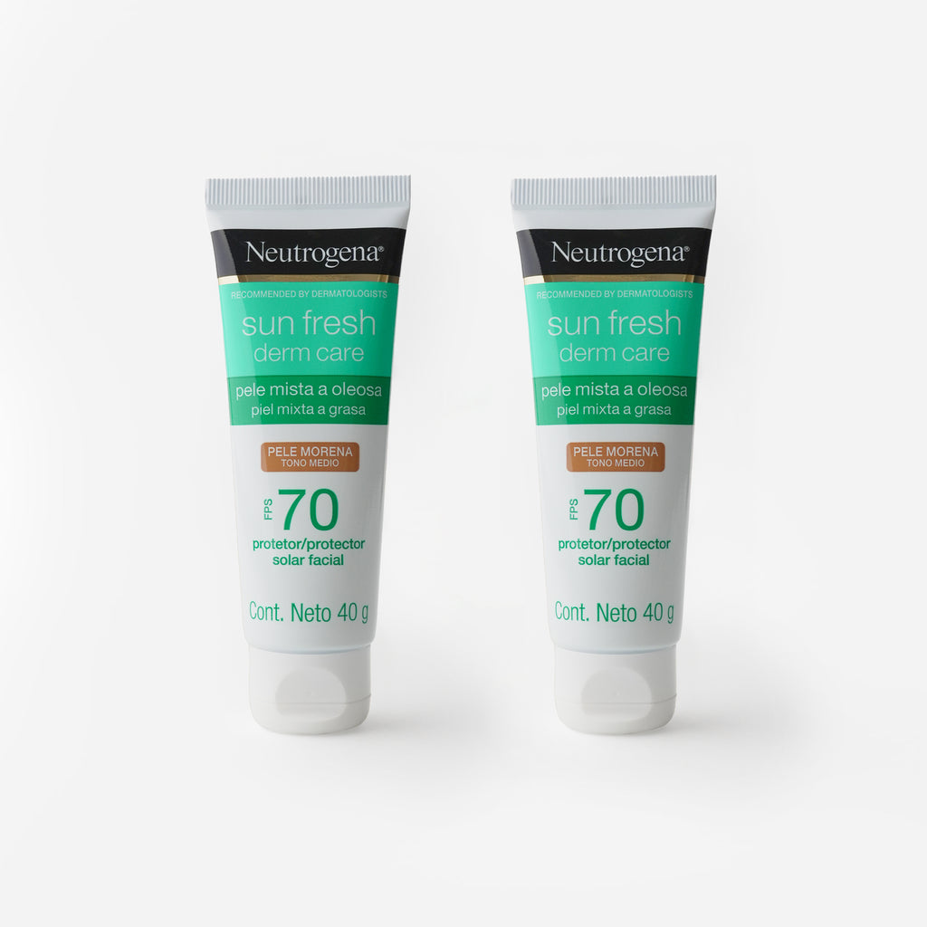 Pack Neutrogena Protector Solar Sun Fresh Con Color Morena X2