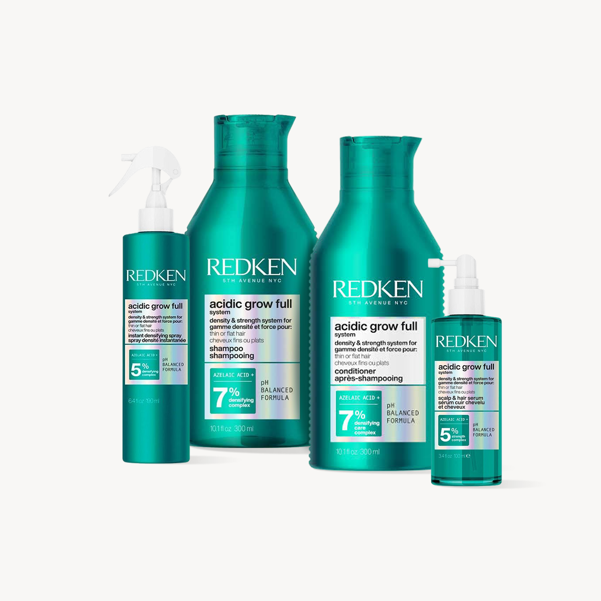 Pack x4 Rutina Completa Acidic Grow Full System Redken