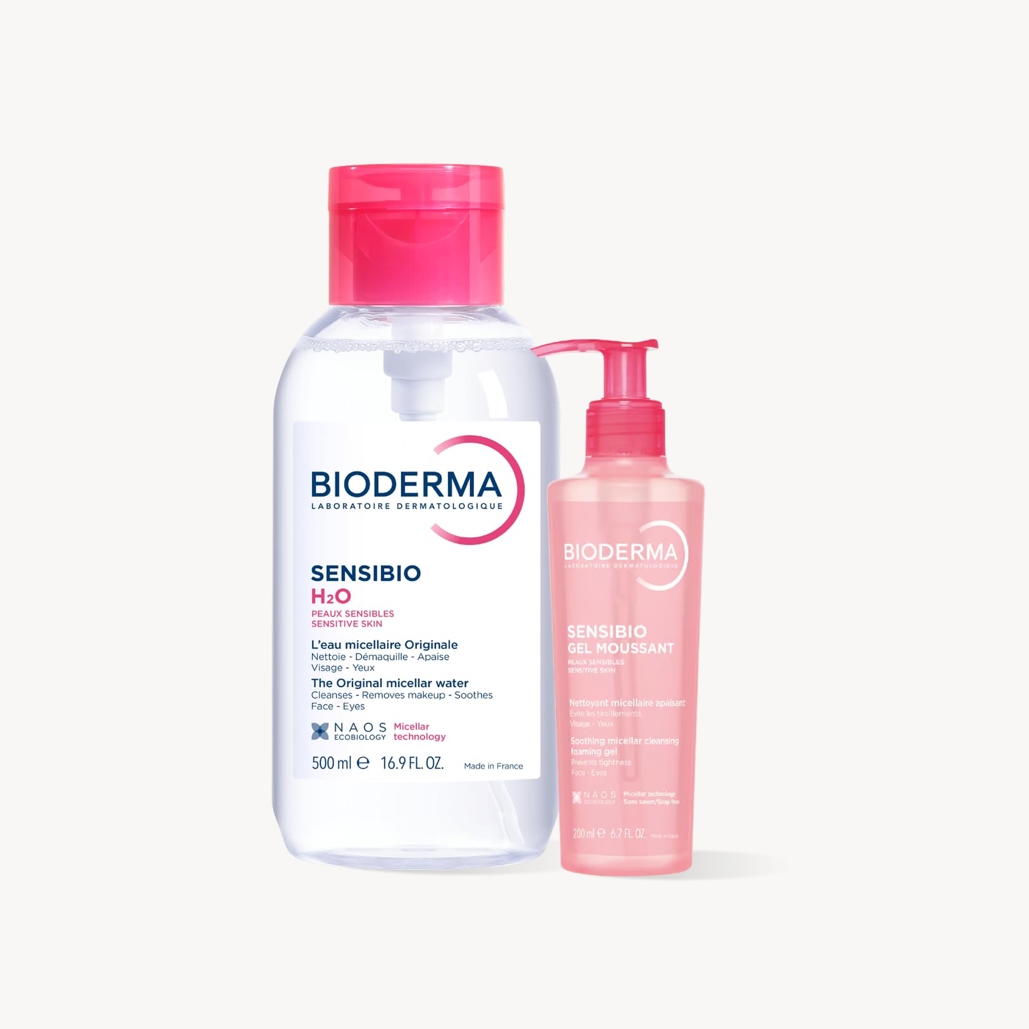 Pack Bioderma Sensibio H2O Pump 500ml + Limpiador 200ml
