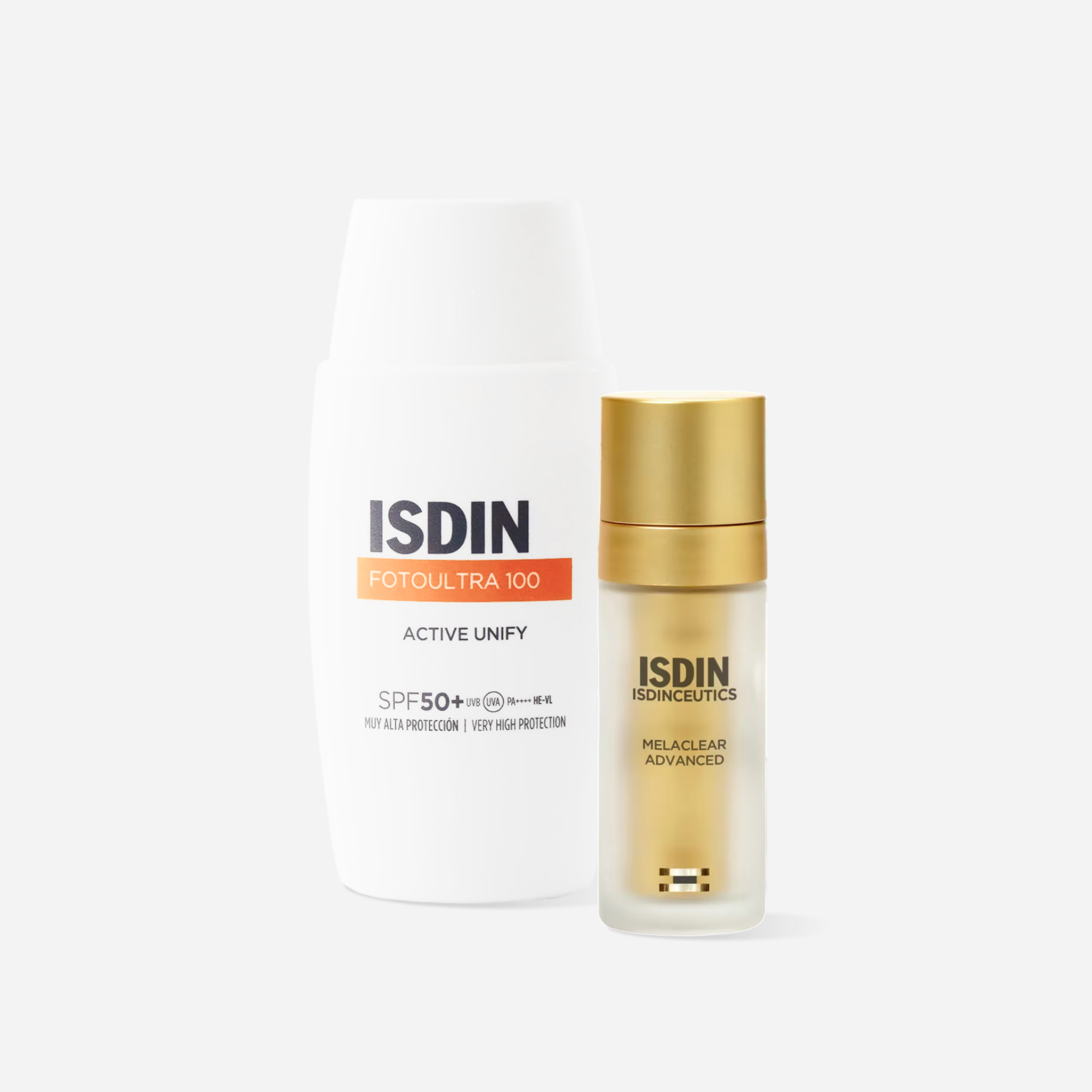Pack Melaclear + Fotoultra Isdin Active Unify sin Color | Isdinceutics