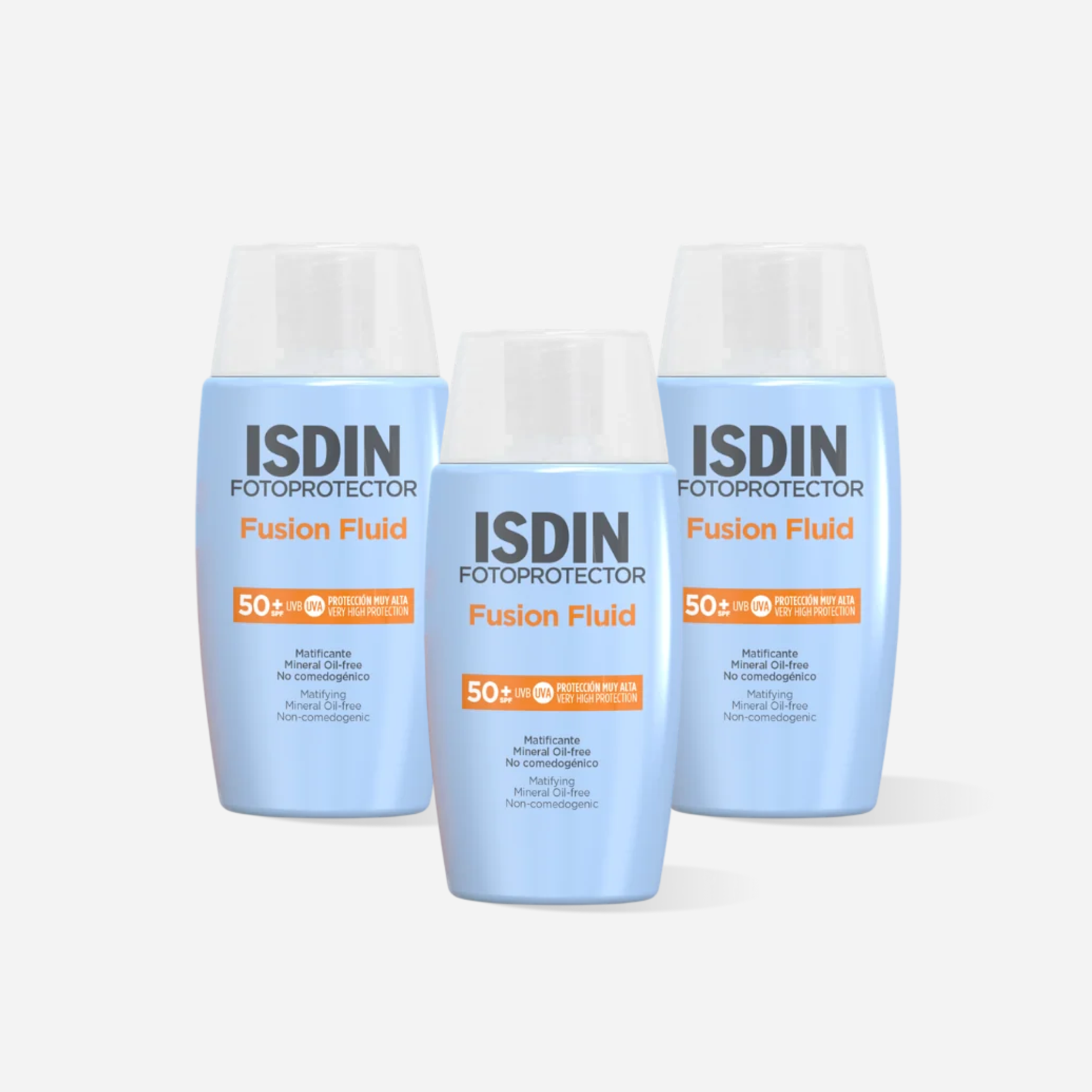 Pack Fotoprotector Fusion Fluid Spf50 50ml x3 | Isdin