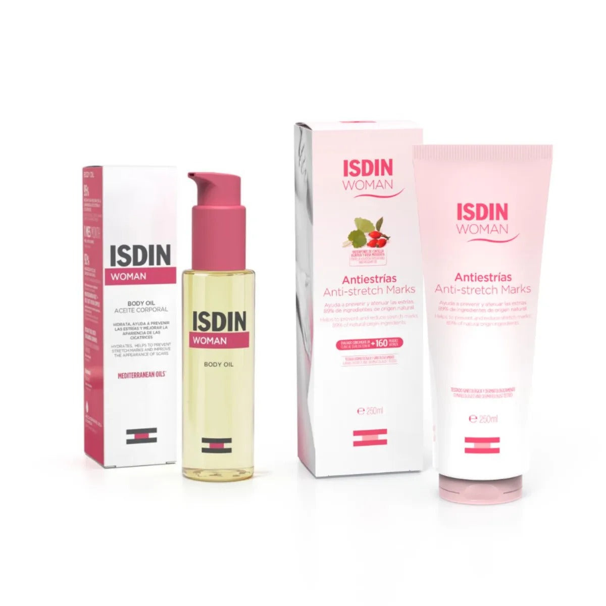 Pack Isdin Woman Body Oil + Woman Isdin Antiestrías 250Ml