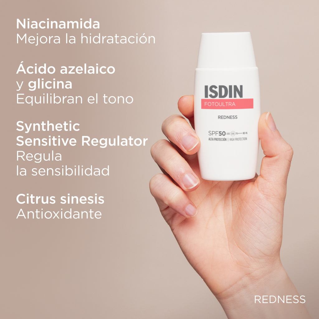 Protector Solar FOTOULTRA  ISDIN REDNESS SPF 50+ - 50ml - Bloqueador