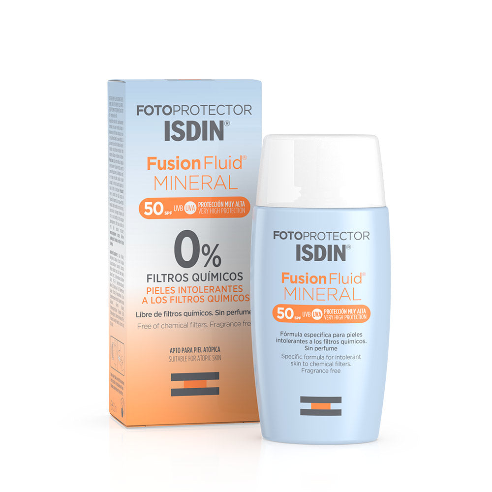 Protector Solar ISDIN MINERAL FUSION FLUID 50+ - 50 ml- Bloqueador