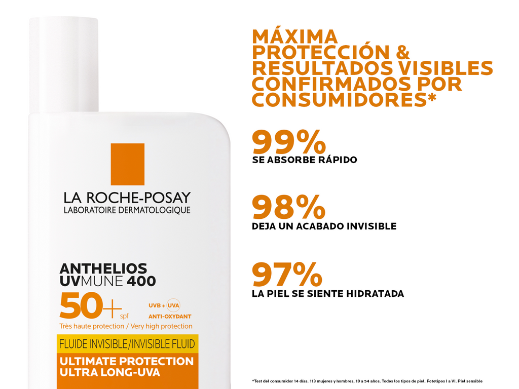 Protector Solar Anthelios UVMune 400 Fluido Invisible FPS 50+ 50ml bloqueador