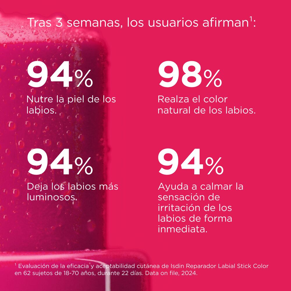 Isdin Reparador Labial Color Rosa con Ácido Hialurónico 4g