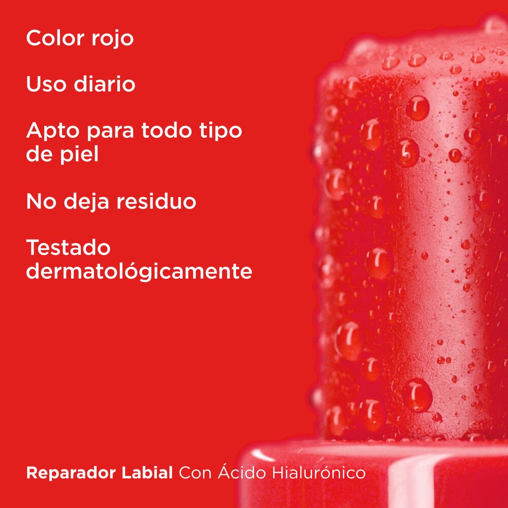 Isdin Reparador Labial Color Rojo con Ácido Hialurónico 4g