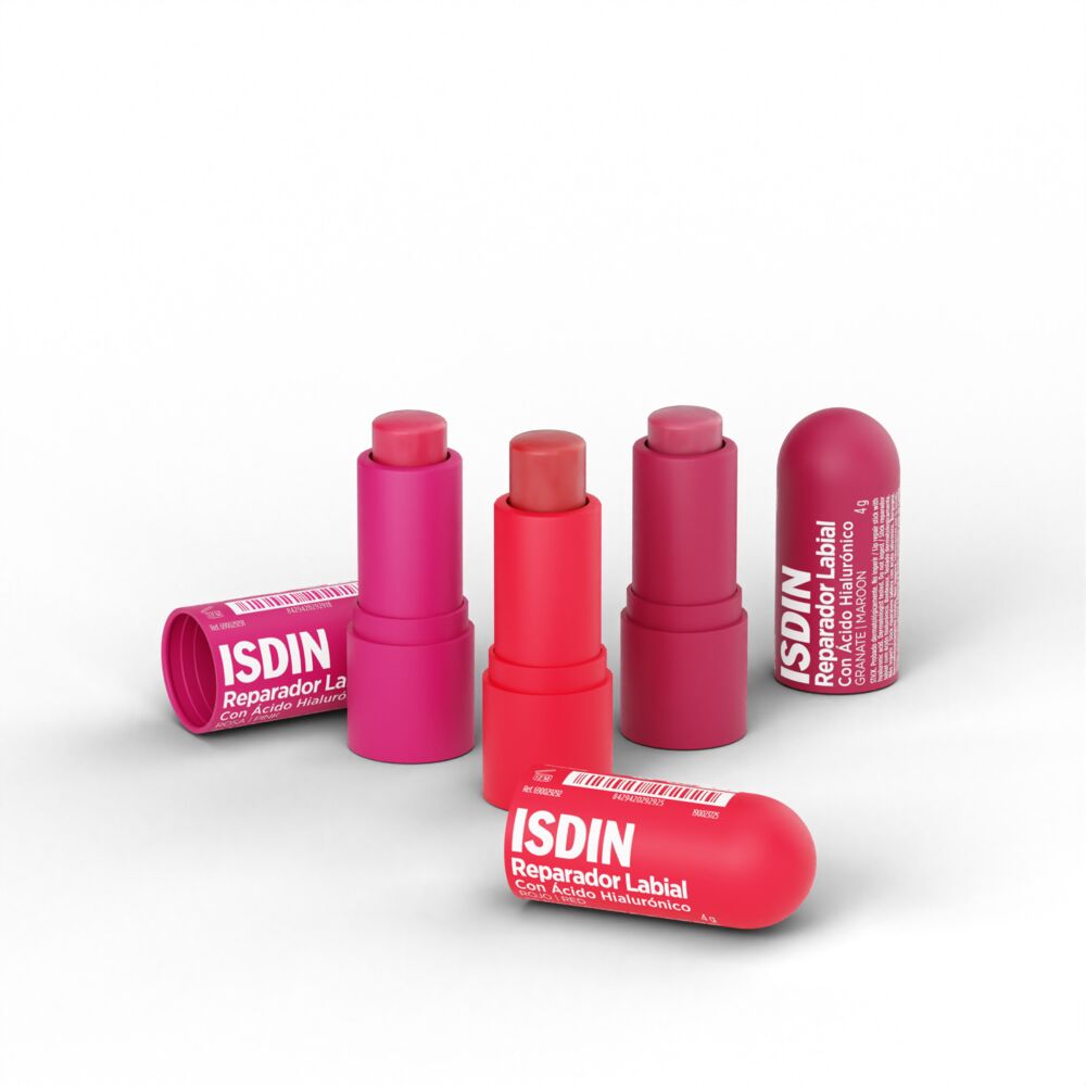 Isdin Reparador Labial Color Granate con Ácido Hialurónico 4g