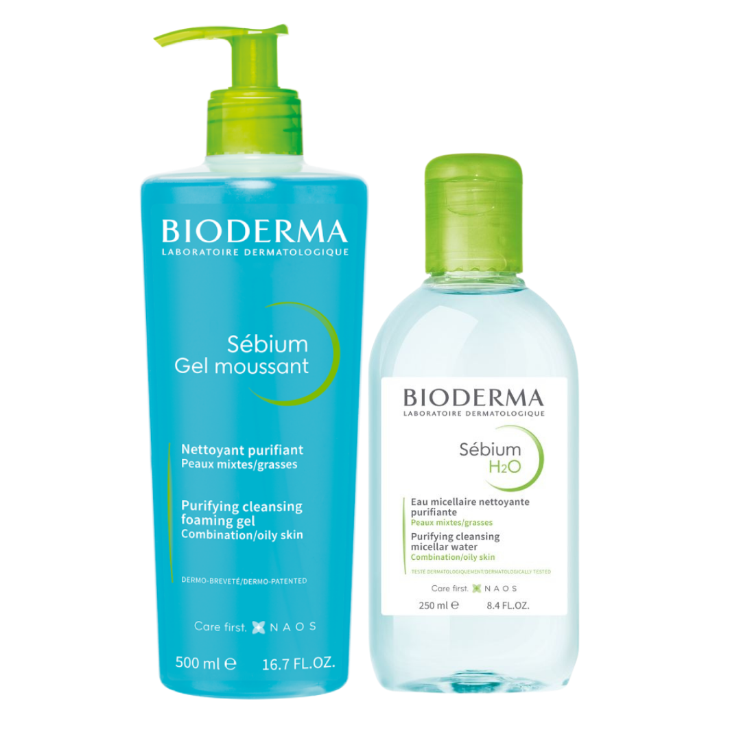 Pack Bioderma doble limpieza para pieles mixtas a grasas