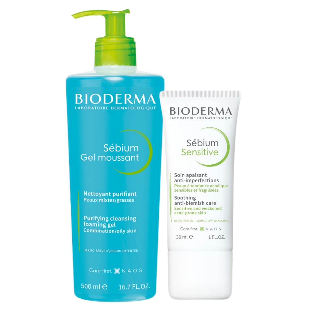 Dúo Bioderma limpieza y calmante sebium