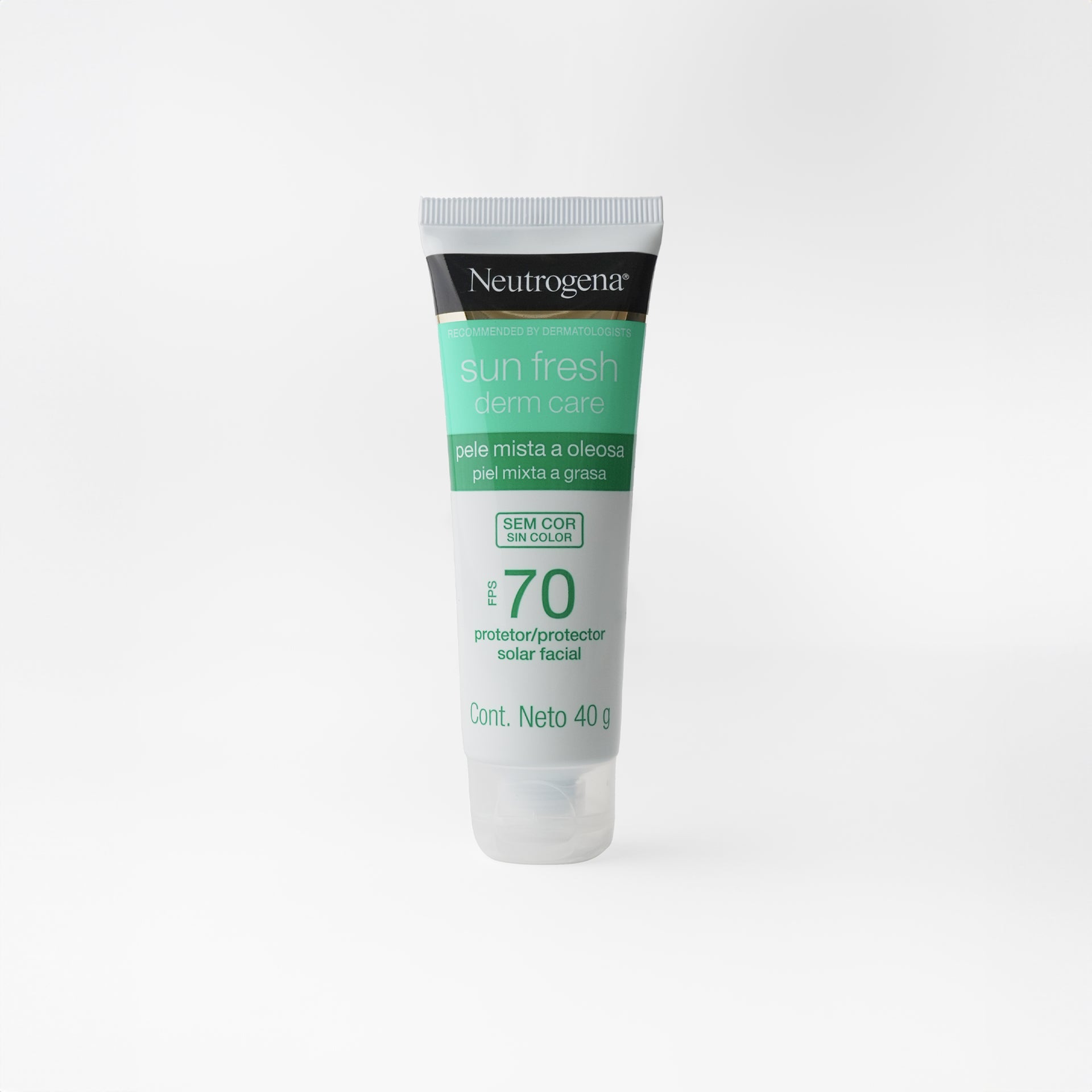 Protector Solar Facial Neutrogena Sun fresh Derm care Sin color FPS 70 40g