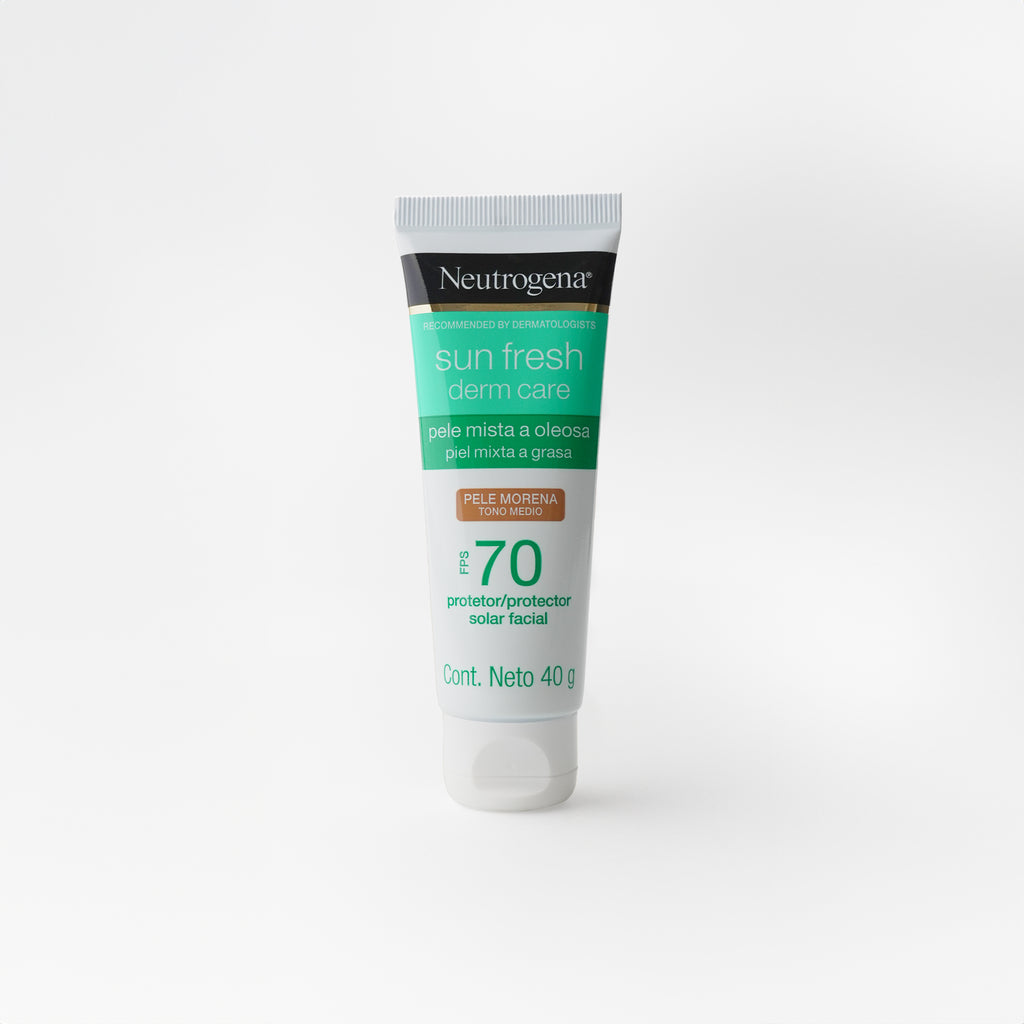 Protector Solar Facial Neutrogena Sun fresh Derm care Tono medio FPS 70 40g