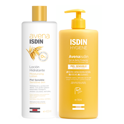 Pack ISDIN Rutina de baño: Avena Gel de Baño + Loción Hidratante Corporal