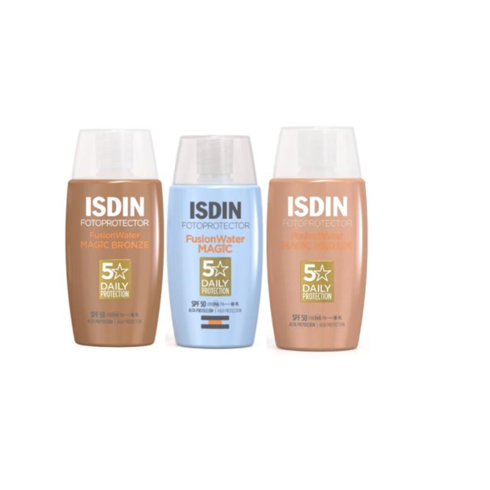 Pack Fotoprotector Fusion Water Magic + FP Fusion Water Magic Color Bronze + FP Fusion Water Magic Color Medium SPF0 50ml