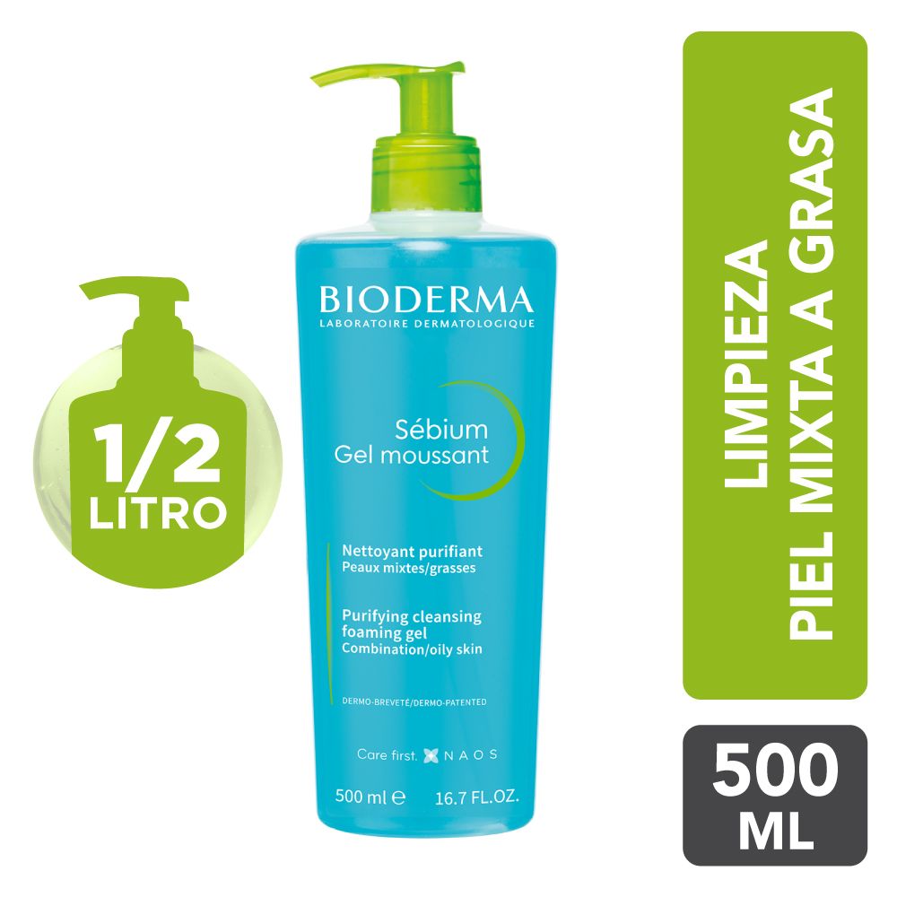Dúo Sébium Gel Moussant 500 ml- para piel mixta a grasa