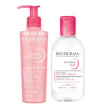 Dúo Bioderma limpieza sensibio rostro + limpieza ojos 