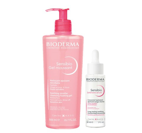 Dúo Bioderma limpieza + tratamiento para pieles sensibles