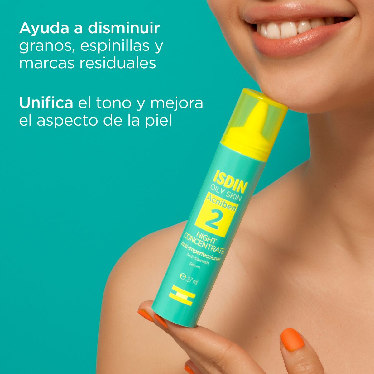 Isdin Acniben Night Concentrate Anti-Imperfecciones 27ml - Serum de noche formulado con retinaldehído para piel mixta a grasa