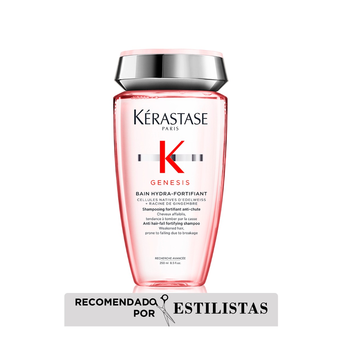 Kérastase Shampoo para cabello normal a graso con tendencia a la caída por cepillado Bain Hydra-Fortifiant Genesis 250ml