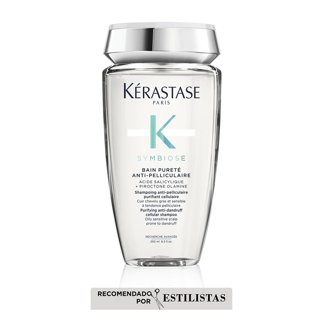Kérastase Shampoo para cuero cabelludo graso sensible propenso a la caspa Purete anti-pelliculaire symbiose 250ml