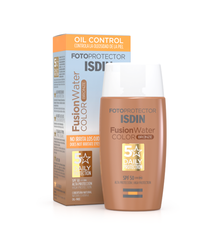 Isdin Fotoprotector Fusion Water Color Bronze SPF50 50ml - Bloqueador solar facial con color Oil Control