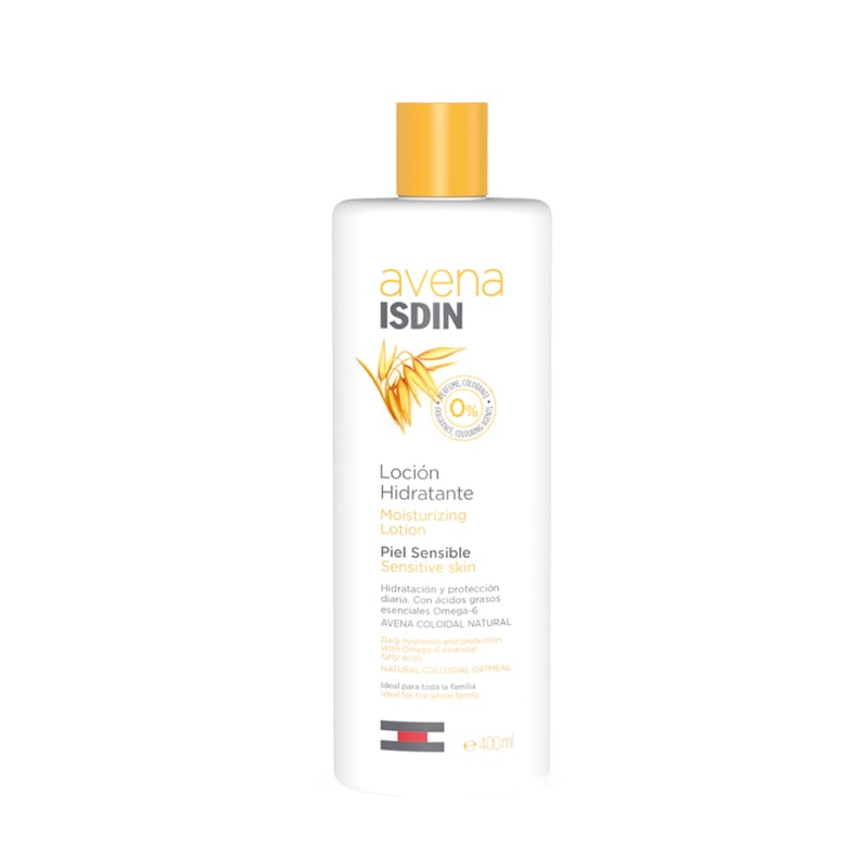 Isdin Avena Loción Hidratante 400ml - Loción hidratante y protectora piel sensible con avena coloidal natural