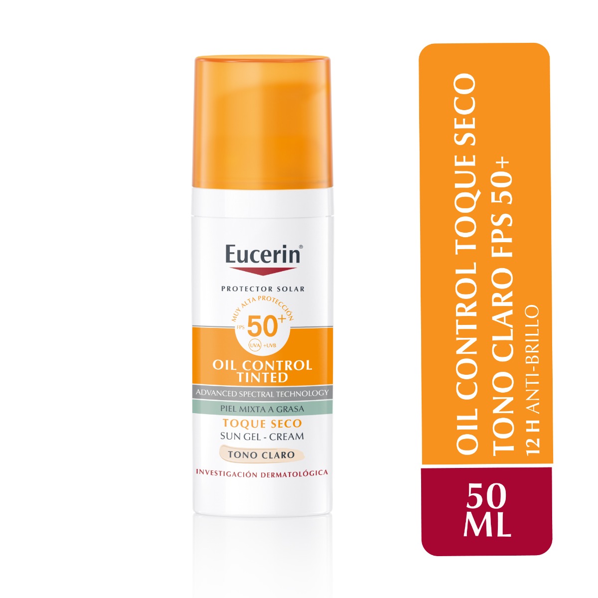 Eucerin Protector Solar Oil Control Toque Seco Tono Claro SPF 50 50ml