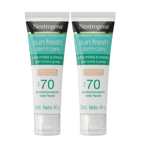 Pack Neutrogena Protector Solar Sun Fresh tono claro x2 und