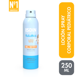Protector Solar ISDIN PEDIATRICS LOTION SPRAY 50+ - 250 ml - Bloqueador corporal de para Solares Pediatrics - Compra online en DermotiendaShopping
