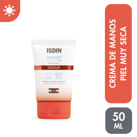 ISDIN UREADIN CREMA DE MANOS REPARADORA 50 ml - Crema de manos. Repara, hidrata, y suaviza de para Ureadin corporal - Compra online en DermotiendaShopping
