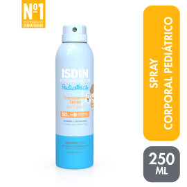 Protector Solar ISDIN TRANSPARENT SPRAY WET SKYN PED - 250 ml - Bloqueador corporal de para Solares Pediatrics - Compra online en DermotiendaShopping