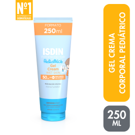 Protector Solar ISDIN PEDIATRICO GEL CREMA WET SKIN 50 - 250 ml - Bloqueador corporal de para Corporales - Compra online en DermotiendaShopping