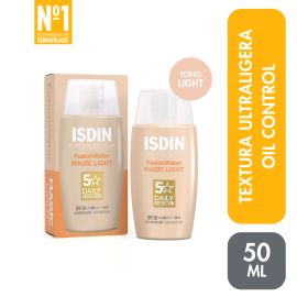 Isdin Fotoprotector Fusion Water Magic Light SPF50 50ml - Bloqueador de para Fusion Water (facial) - Compra online en DermotiendaShopping