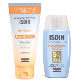 Pack ISDIN Fotoprotección cuerpo y rostro: Gel Cream 100ml + Fusion Water Magic 50ml