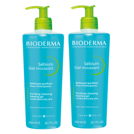Dúo Sébium Gel Moussant 500 ml- para piel mixta a grasa de para Bioderma - Compra online en DermotiendaShopping
