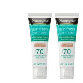 Pack Neutrogena Protector Solar Sun Fresh con color morena x2