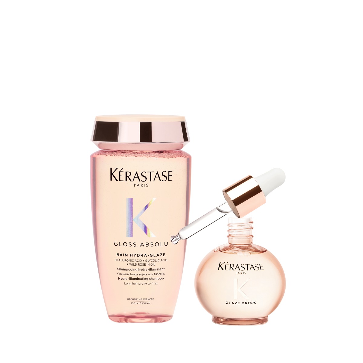 Pack Kerastase Gloss Absolu: Bain 250ml + Glaze Drops 45ml