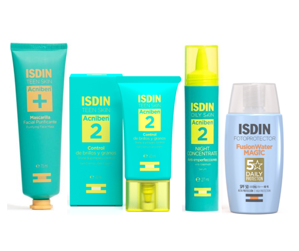 Pack Isdin Acniben rutina completa para piel mixta con acné